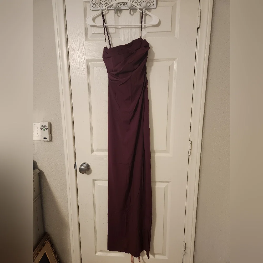 NWT $285 HOUSE OF CB LANI MERLOT CORSET MAXI DRESS SZ SMALL - Picture 7 of 8